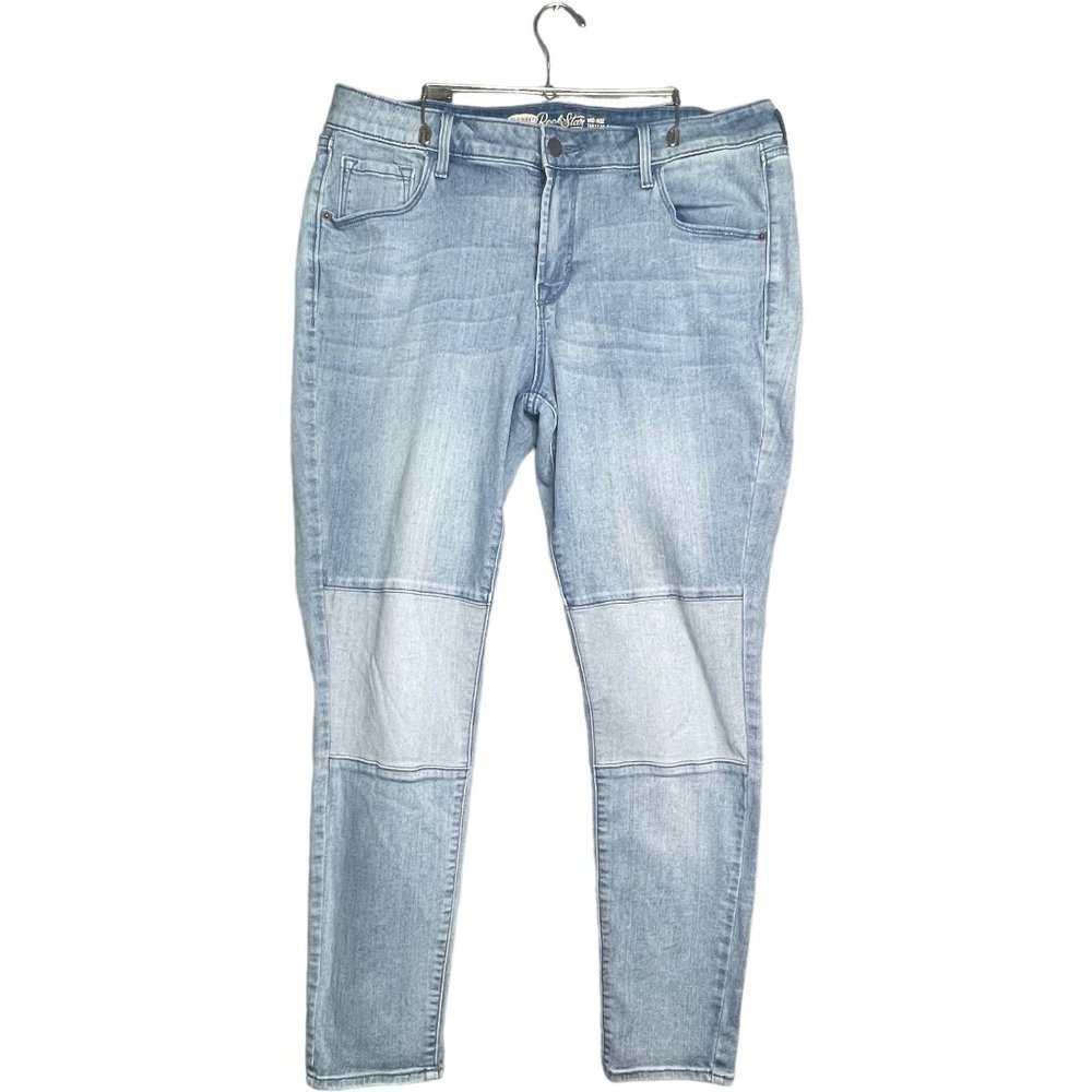 Old Navy Jeans 16 Regular Womens Rockstar Skinny Mid-Rise Patch Berkin